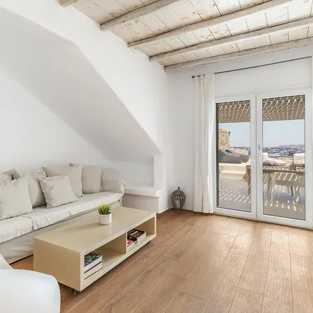 Вилла Mykonos Actors Villa 2Bdrs Private Mini- Pool Hydromassage *