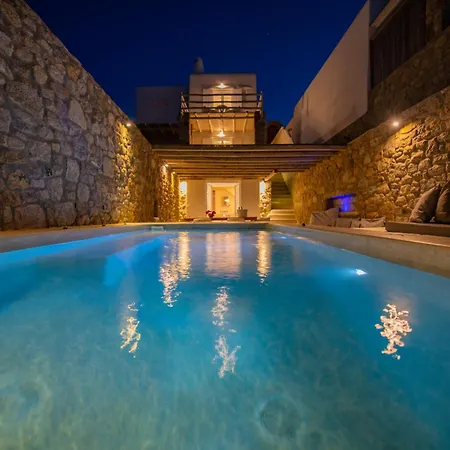 Вилла Mykonos Actors Villa 2Bdrs Private Mini- Pool Hydromassage