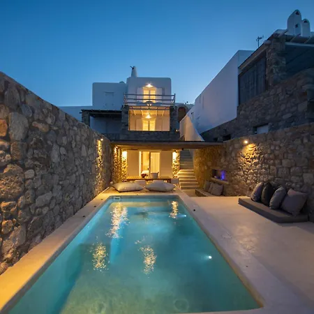 Mykonos Actors Villa 2Bdrs Private Mini- Pool Hydromassage Mykonos Town